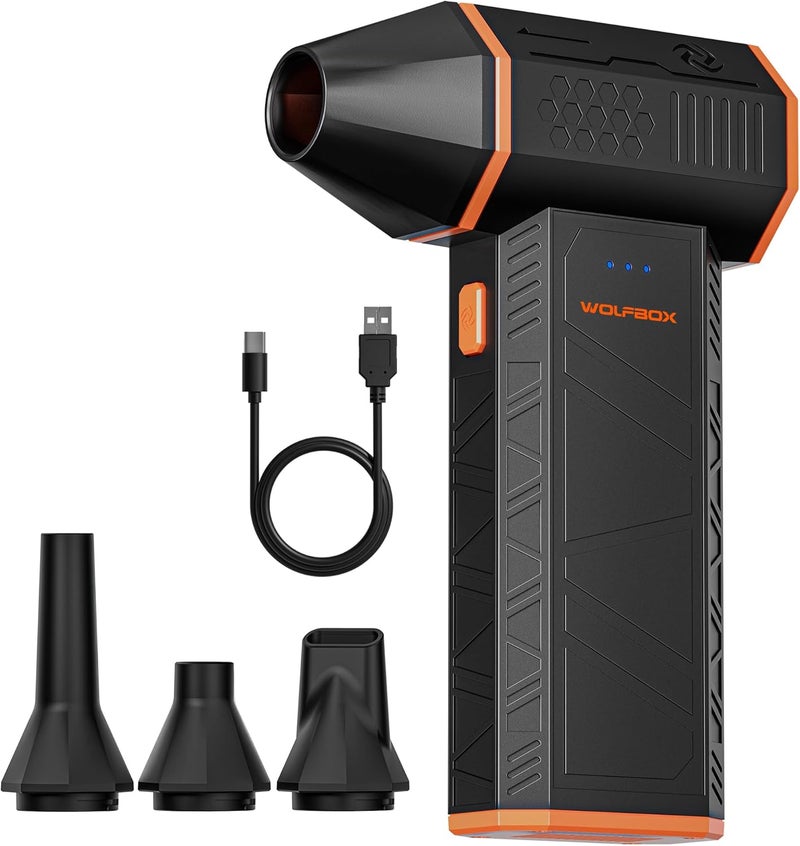 WOLFBOX MF50 Compressed Air Duster-110000RPM Super Power Electric Air Duster, 3-Gear Adjustable Mini Blower with Fast Charging, Dust Blower for Computer, Keyboard, House, Outdoor and Car - Image 1